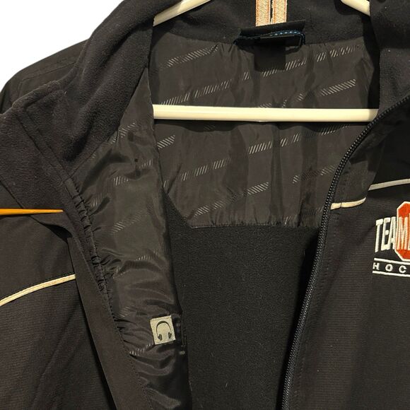 Bauer‎ Hockey Jacket Mens Large Black Full Zip Fleece Lined Softshell Warmup - Picture 7 of 12